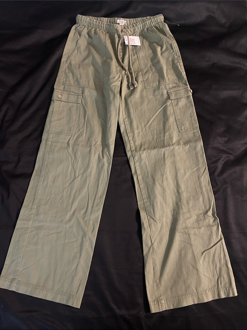 Roxy Olive Cargo Drawstring Pants